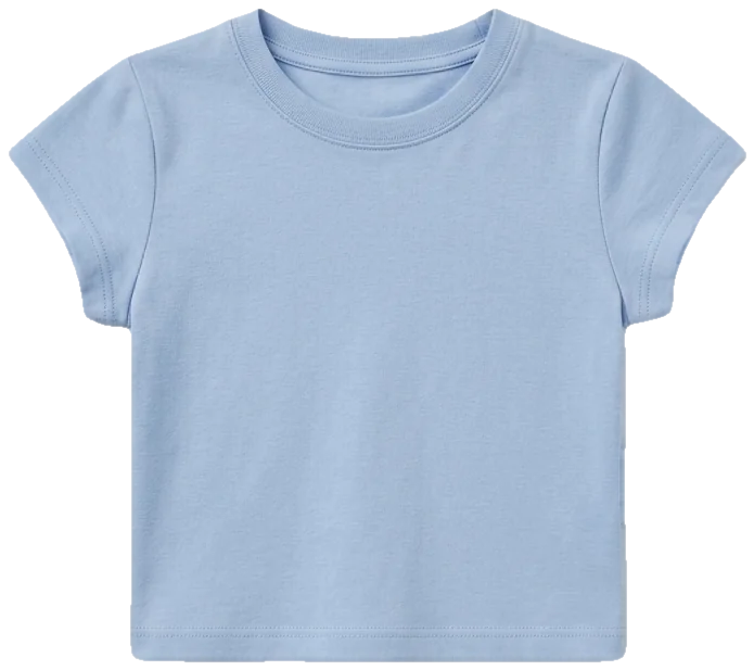 Powder blue baby tee