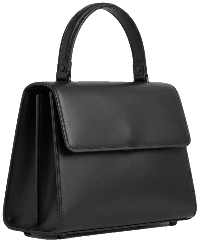Black top-handle bag