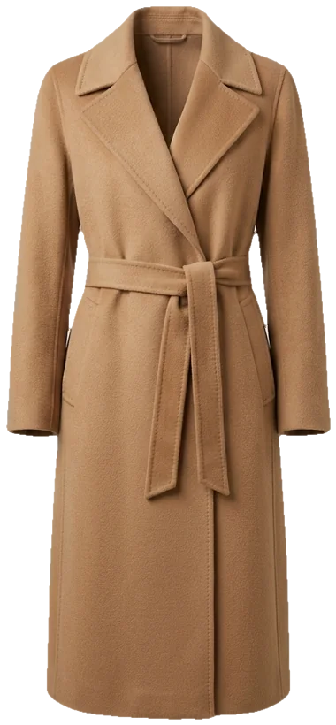 Camel wrap coat