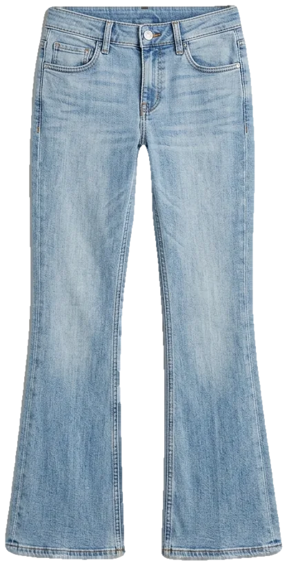 Light wash flared jeans