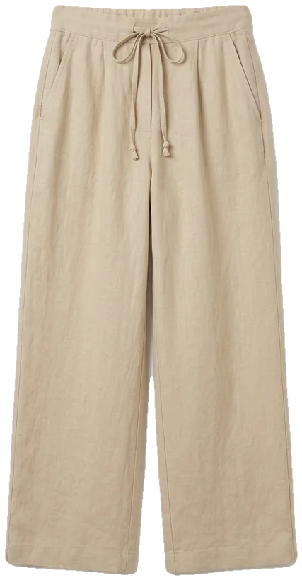 Sand linen trousers