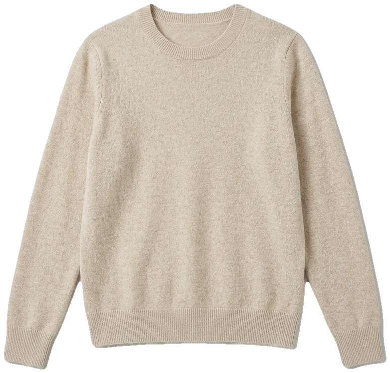 Oatmeal cashmere crewneck