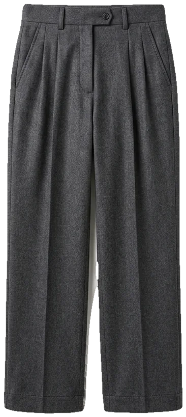 Charcoal pleated trousers