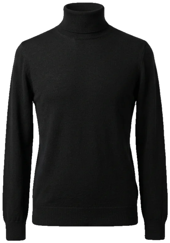 Black merino turtleneck