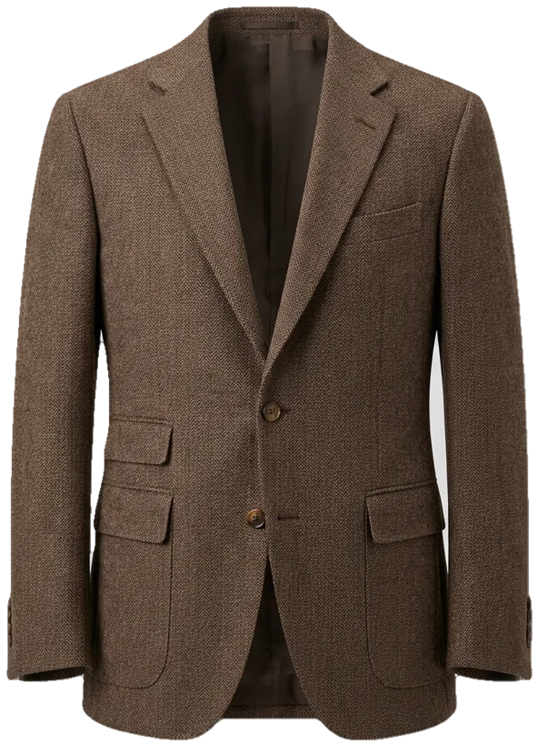 Herringbone tweed blazer