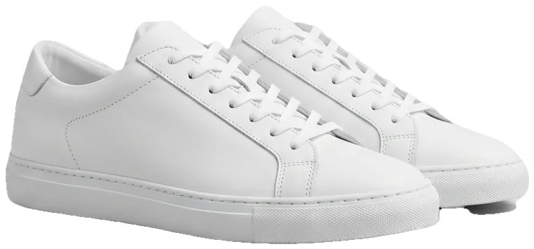 White leather sneakers